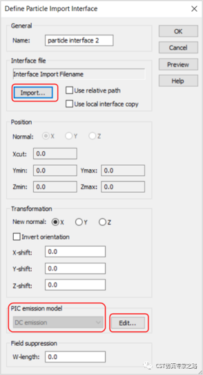 cst如何通过粒子导入接口创建粒子源