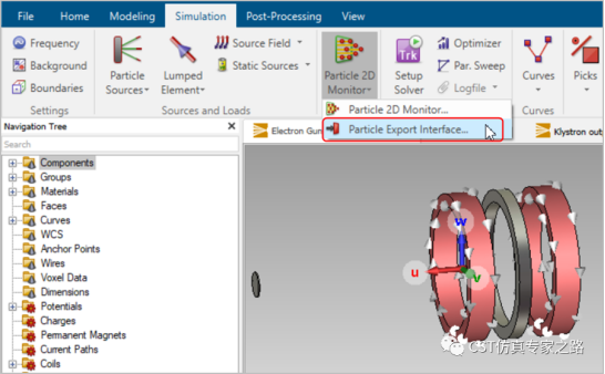 cst如何导出粒子数据？