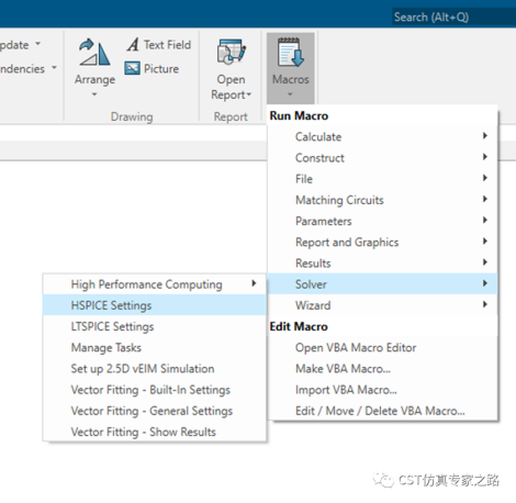 如何在cst中进行hspice仿真